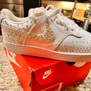 Blinged Nike Court Vision Low Nike Shoes